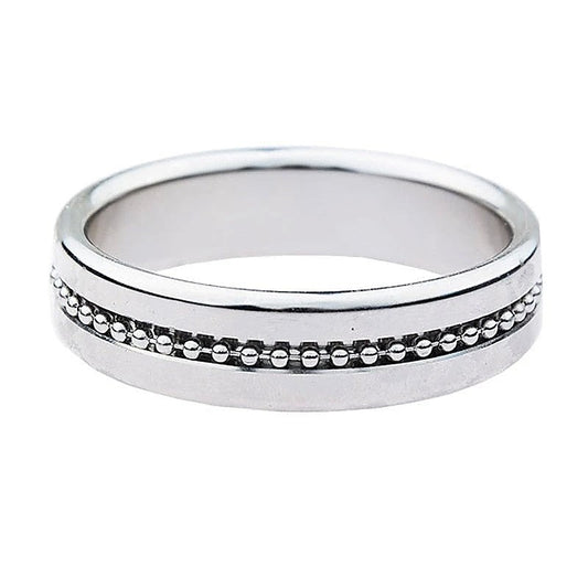 Silver Metal Cock Ring with Grooves by BDStyle - Cock Rings