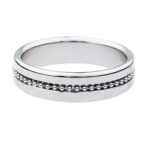 Silver Metal Cock Ring with Grooves by BDStyle - Cock Rings