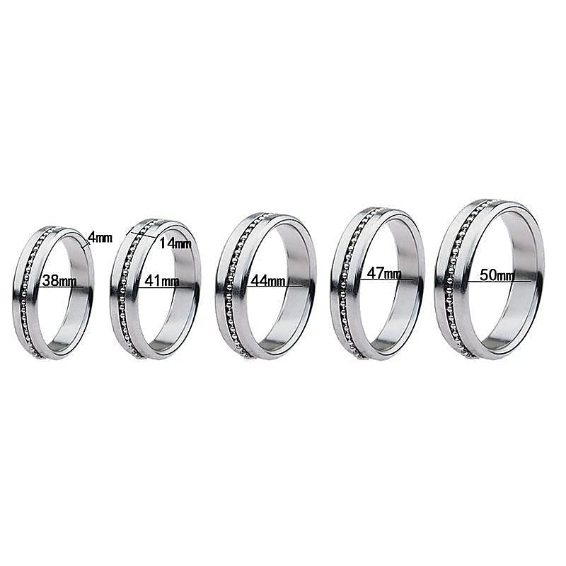 Silver Metal Cock Ring with Grooves by BDStyle - Cock Rings