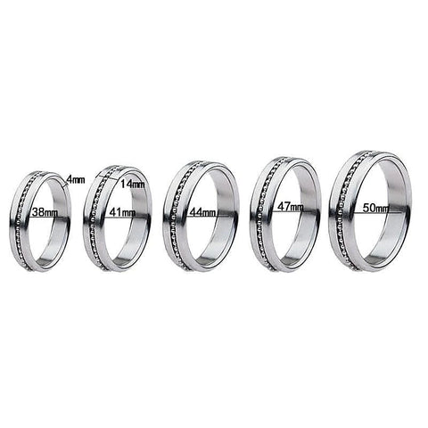 Golden Metal Cock Ring with Grooves by BDStyle - Cock Rings