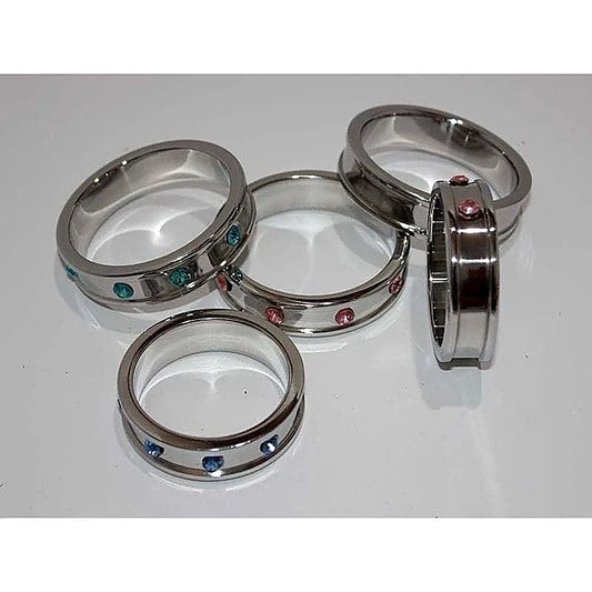 Deep Shallow 55mm Penis Ring Gemmed by Hell's Couture - Cock Rings