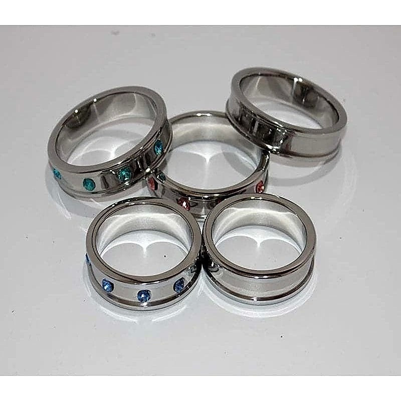 Deep Shallow 55mm Penis Ring Gemmed by Hell's Couture - Cock Rings