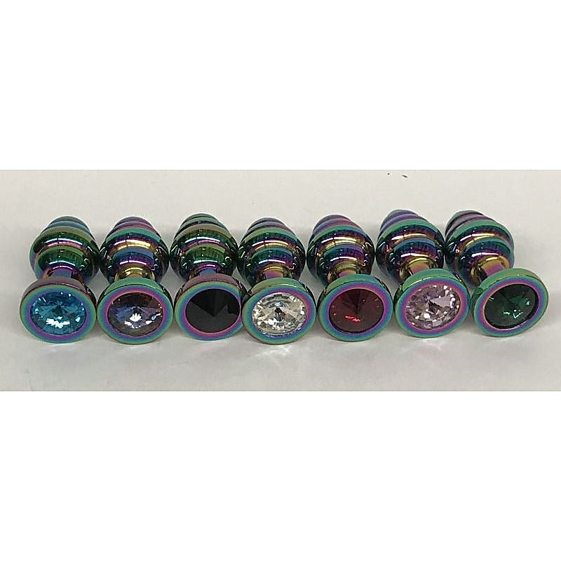 Rainbow Wild Passion Anal Plug Large by Hell's Couture - Steel Sex Toys