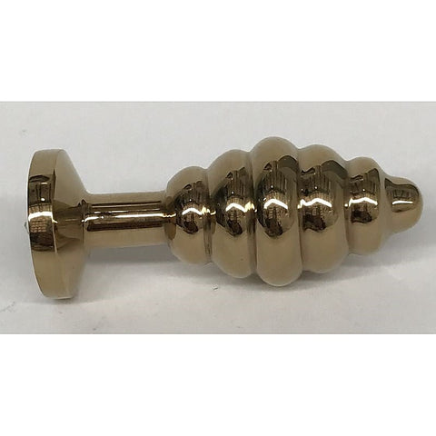 Wild Passion Large Anal Plug Gold by Hell's Couture - Steel Sex Toys