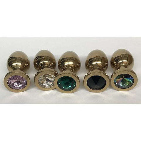 Golden Gemmed Large Butt Plug by Hell's Couture - Penis Pumps And Stretchers