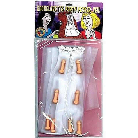 Premium Bachelorette Pecker Veil by Maxpassion - Fancy Dress Ups