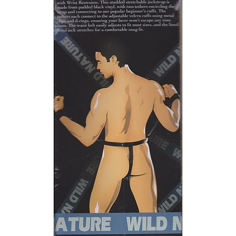 Wild Nature Adjustable Jock Strap and Wrist Restraint Set - Cuffs And Restraints