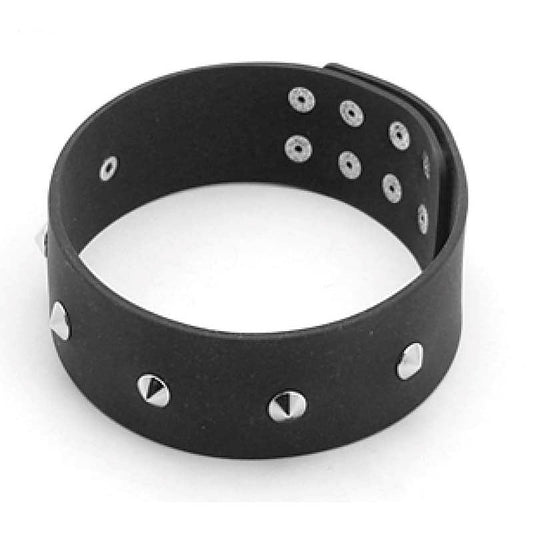 Adjustable Studded Silicone Collar by RoomFun - Fancy Dress Ups
