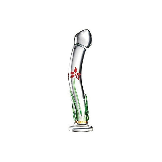 Icicles No 21 Hand Blown Curve Glass Dildo - Glass Sex Toys