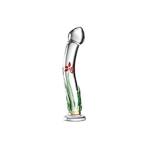 Icicles No 21 Hand Blown Curve Glass Dildo - Glass Sex Toys