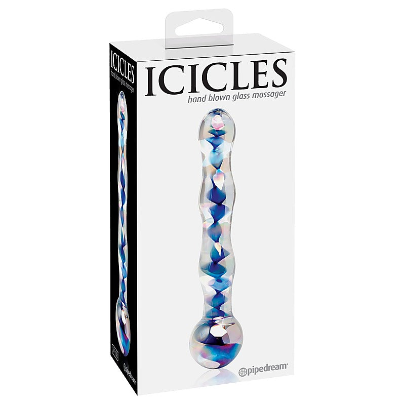 Icicles No. 08 Clear Glass Dildo Massager - Glass Sex Toys