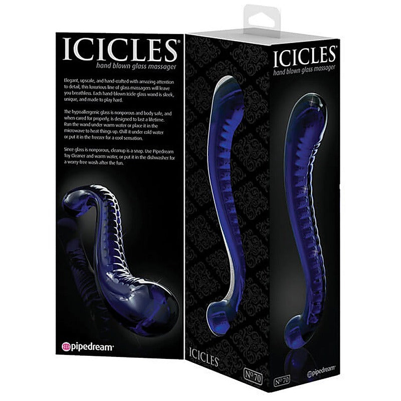 Icicles No. 70 Hand Blown Glass G Spot Dildo by Pipedream - Glass Sex Toys