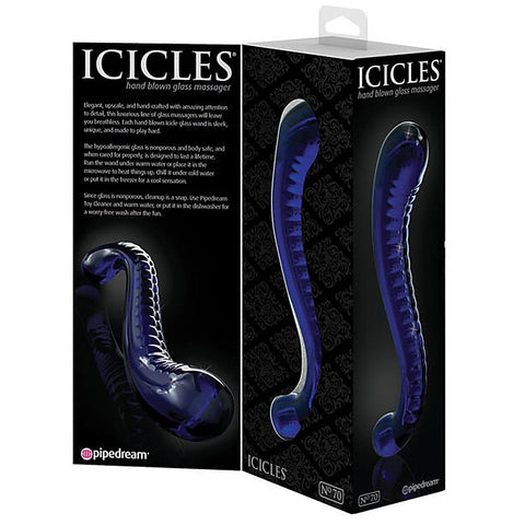 Icicles No. 70 Hand Blown Glass G Spot Dildo by Pipedream - Glass Sex Toys