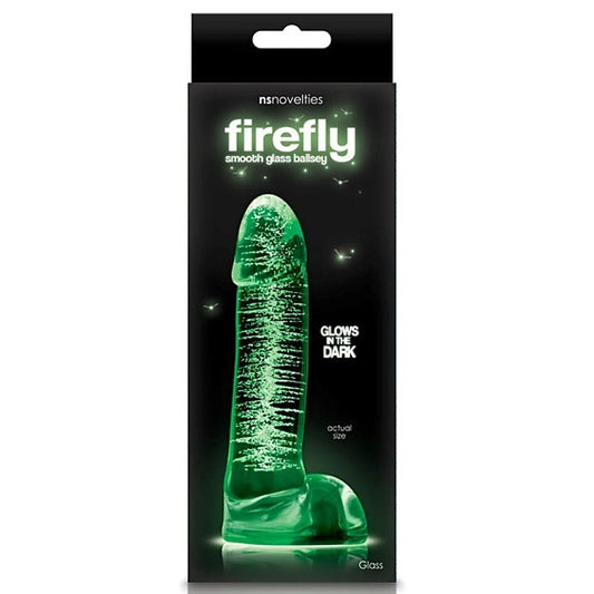 Firefly Glass Smooth Ballsey 4 inch Dildo by NS Novelties - Glass Sex Toys