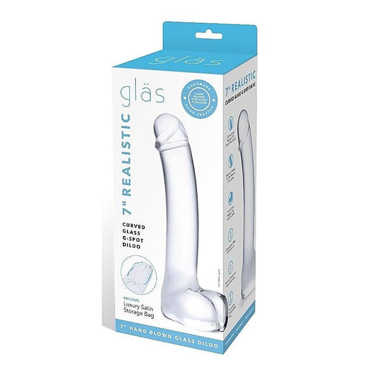 Realistic Curved Glass G-Spot Dildo by Glas - Glass Sex Toys