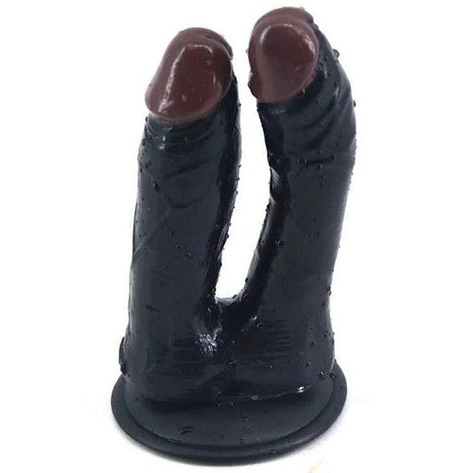 Double Dildo With Suction Cap Suction Cup by FAAK - Butt Plugs