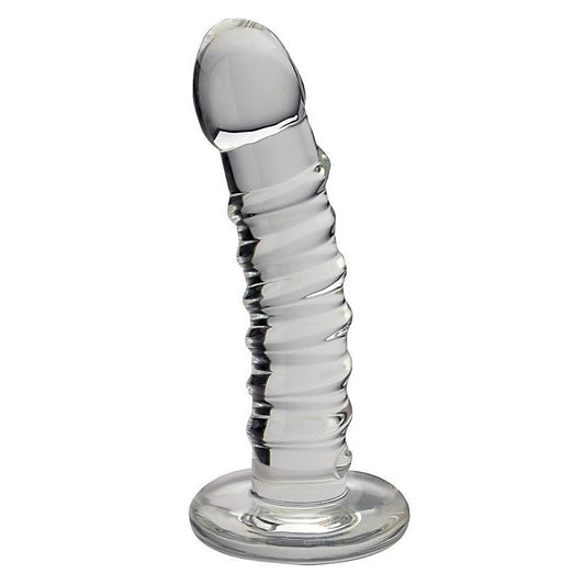 Blown Basic Spiral Curve Dildo by Spartacus Enterprises - Glass Sex Toys