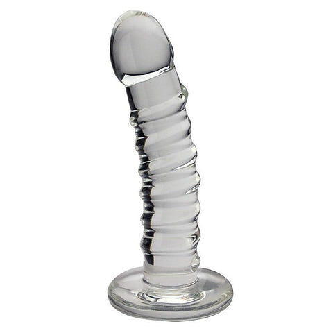 Blown Basic Spiral Curve Dildo by Spartacus Enterprises - Glass Sex Toys