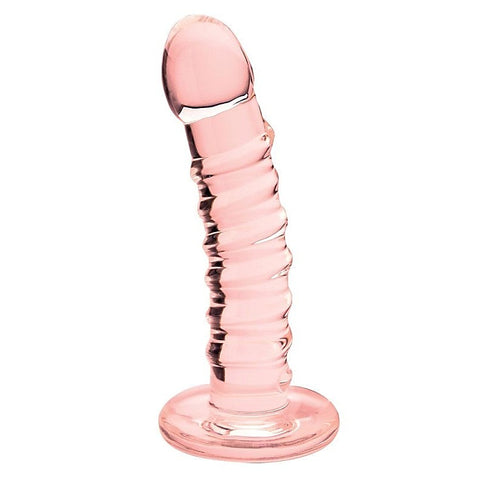 Blown Basic Spiral Curve Dildo by Spartacus Enterprises - Glass Sex Toys