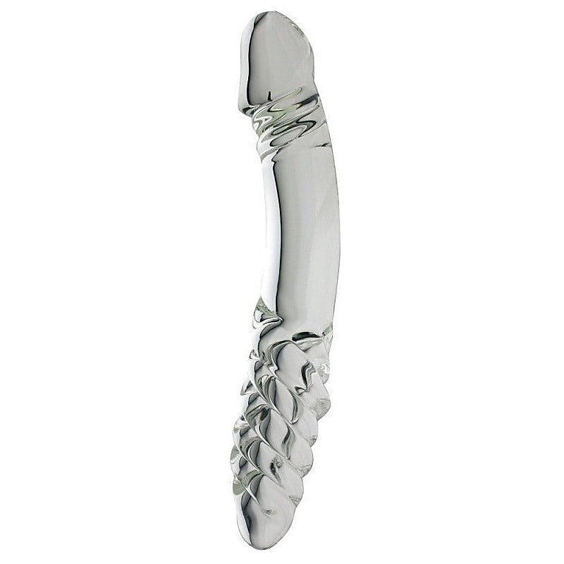Blown Double-Ended Dildo with Twist by Spartacus Enterprises - Glass Sex Toys