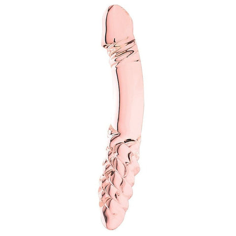 Blown Double-Ended Dildo with Twist by Spartacus Enterprises - Glass Sex Toys
