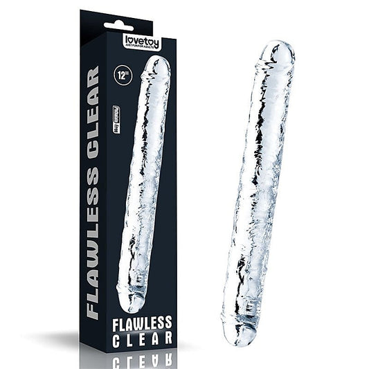 Flawless Clear Double Dildo by Lovetoy - Double Ender