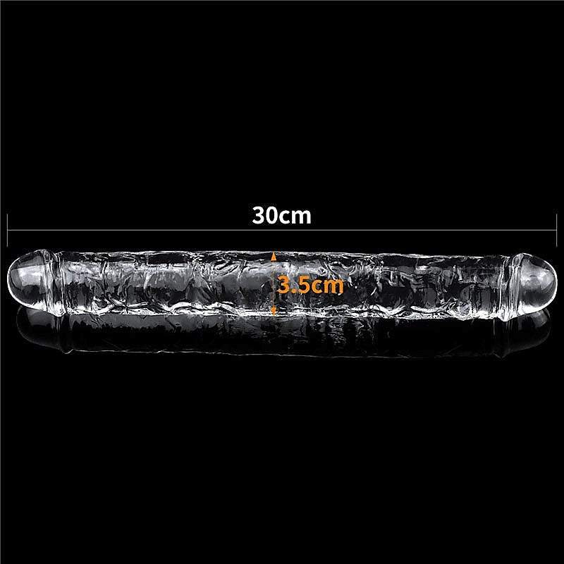 Flawless Clear Double Dildo by Lovetoy - Double Ender