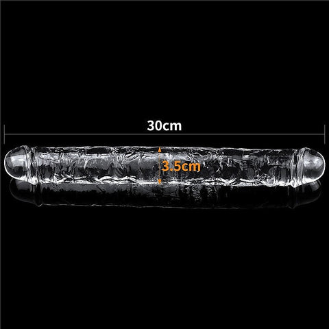Flawless Clear Double Dildo by Lovetoy - Double Ender