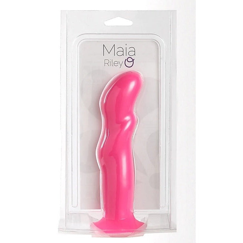 Maia Toys RILEY Premium Silicone Dildo Body Safe Material Curved Design - Realistic Dildos