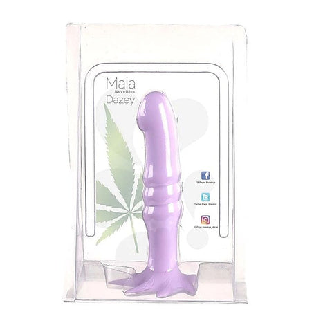 Maia Toys Maia DAZEY 420 Silicone Dildo Purple with Suction Cup Base - Non-Realistic Dildos