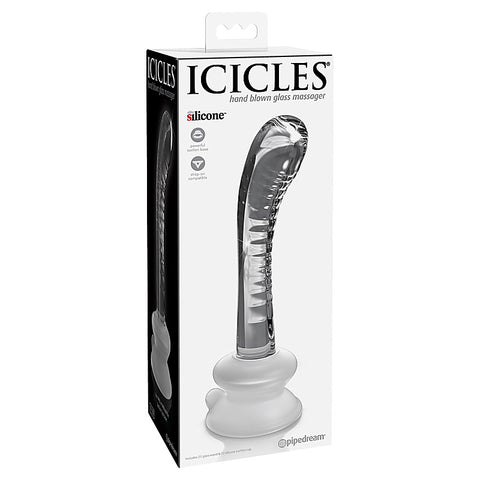 Icicles No. 88 Suction Cup Base Glass Dildo by Pipedream - Glass Sex Toys