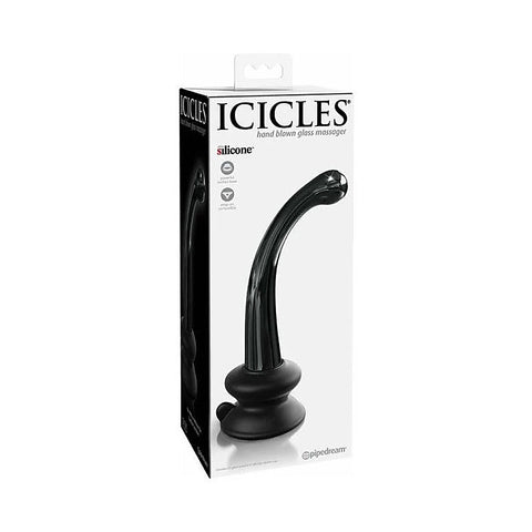 Icicles No. 87 Glass Suction Cup G Spot Wand by Pipedream - Glass Sex Toys