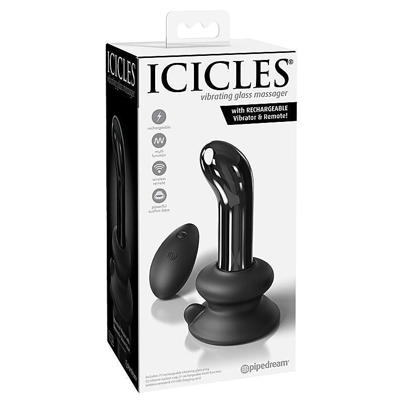 Icicles No 84 Remote Control Anal Massager by Pipedream - Glass Sex Toys