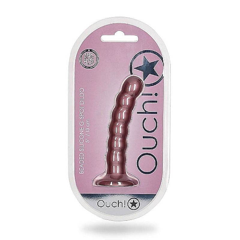 OUCH! Silky Smooth Beaded G-Spot Stimulator by Shots Toys - Strap On Sextoys