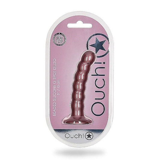 OUCH! Silky Smooth Beaded G-Spot Stimulator by Shots Toys - Strap On Sextoys