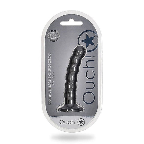 OUCH! Silky Smooth Beaded G-Spot Stimulator by Shots Toys - Strap On Sextoys