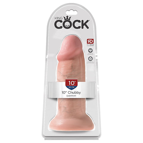Premium King Cock 10 Inch Chubby Realistic Dong - Realistic Dildos