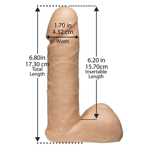 Doc Johnson Vac U Lock 6 inch Ultra Realistic Cock with Harness System - Realistic Dildos