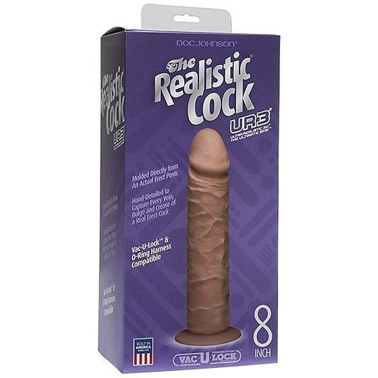 Realistic Cock UR3 Brown 8 inch by Doc Johnson - Realistic Dildos