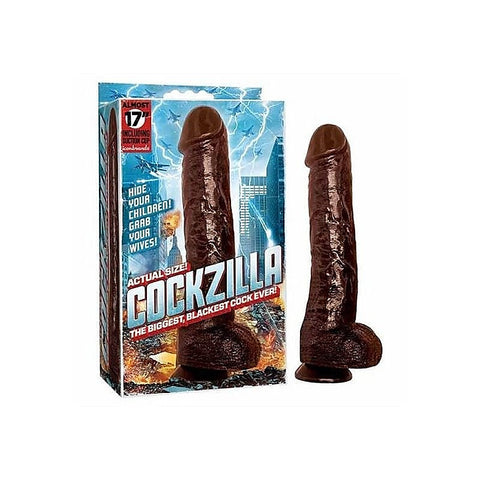 Cockzilla Black 17 Inch Dong by Icon Brands - Realistic Dildos