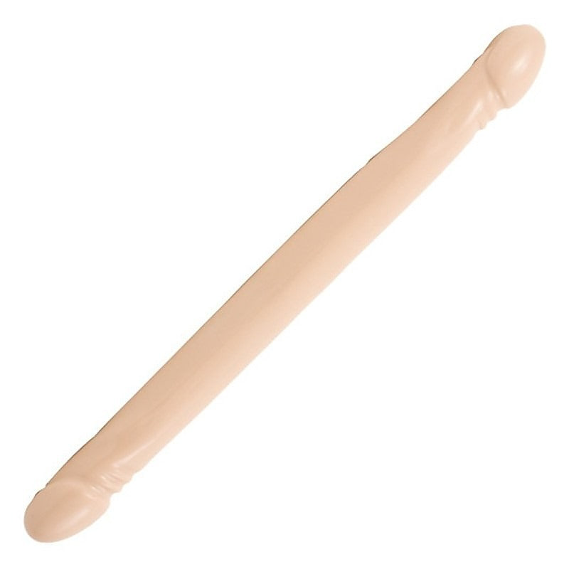 Smooth Double Header 18 Inch Realistic Dong by Doc Johnson - Double Ender