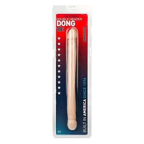 Smooth Double Header 18 Inch Realistic Dong by Doc Johnson - Double Ender