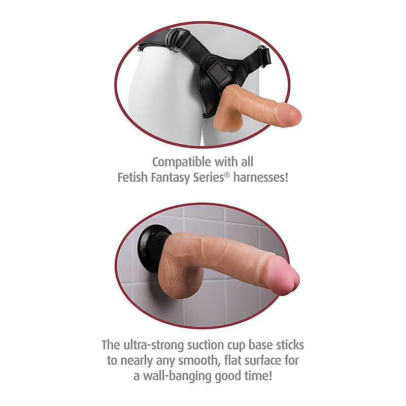 Real Feel Deluxe No. 6 Vibrating Dildo by Pipedream - Realistic Dildos