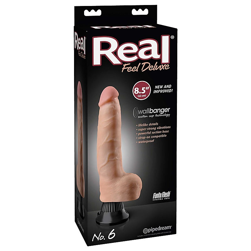 Real Feel Deluxe No. 6 Vibrating Dildo by Pipedream - Realistic Dildos