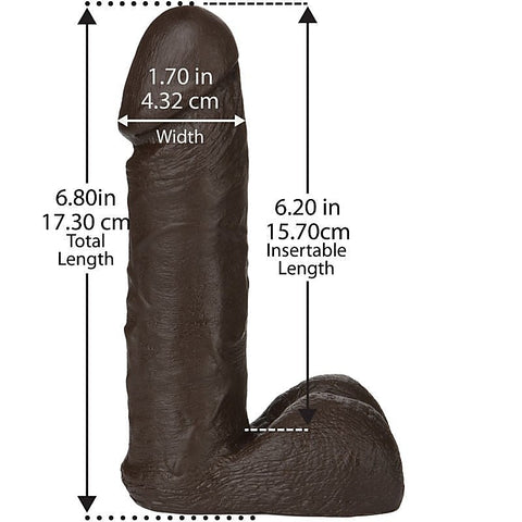 Vac-U-Lock 6 Realistic Cock Black by Doc Johnson - Realistic Dildos