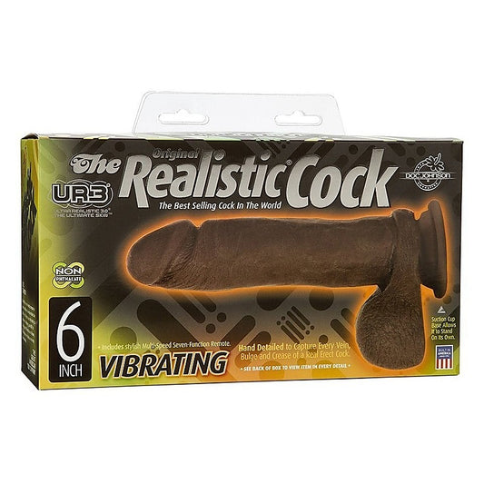 The Vibro Realistic Cock With Balls UR3 6 Inch - Realistic Dildos