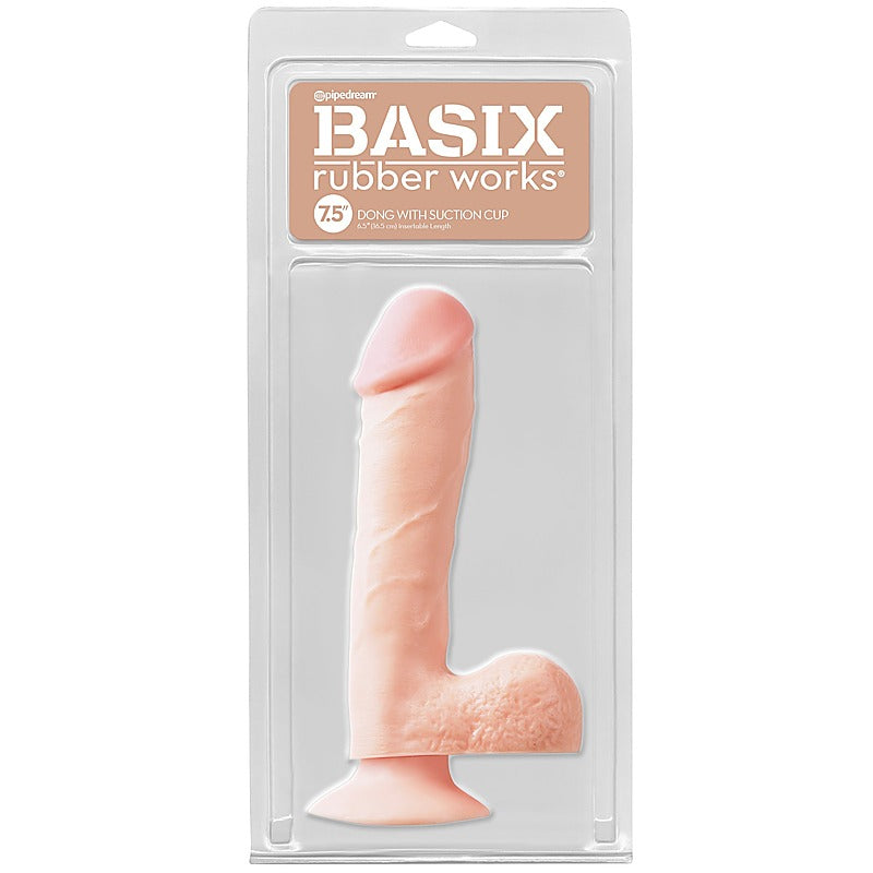 Basix 7.5 Inch Realistic Dong with Suction Cup by Pipedream - Realistic Dildos