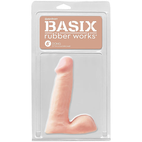 Basix Rubber Works 6 Inch Realistic Dong by Pipedream - Non-Realistic Dildos