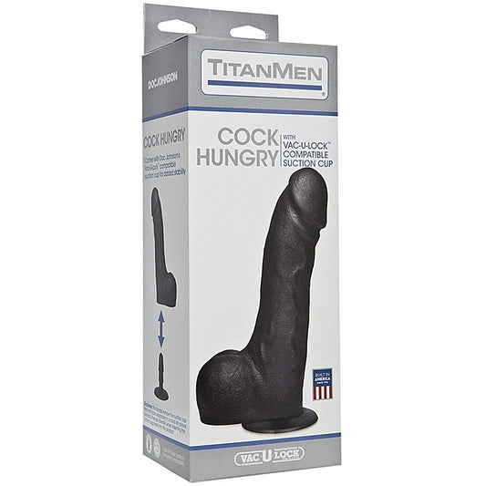 Cock Hungry Black Silicone Dildo by Doc Johnson - Realistic Dildos