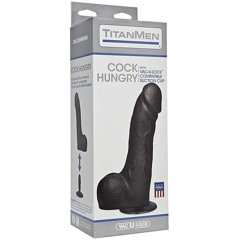 Cock Hungry Black Silicone Dildo by Doc Johnson - Realistic Dildos
